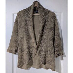 Wooden Ships | Knit Open Cardigan In Python Print